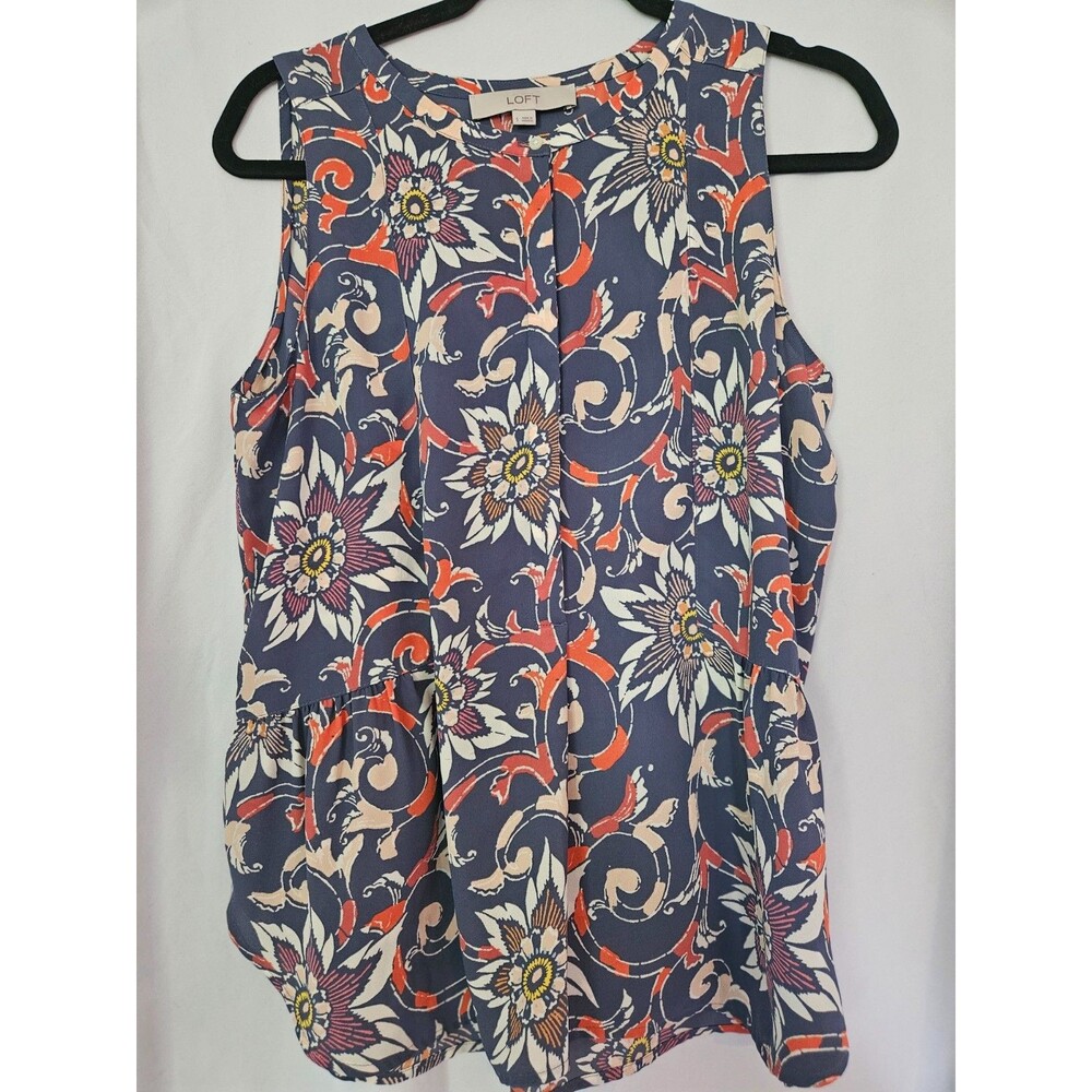 LOFT Beautiful Floral Tank‎ Blouse S